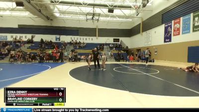 70 lbs 3rd Place Match - Ezra Denny, Inland Northwest Wrestling Training Center vs Braylind Corkery, Lakeland Wrestling Club