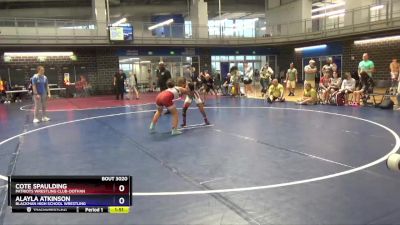 92-110 lbs Round 4 - Alayla Atkinson, Blackman High School Wrestling vs Cote Spaulding, Patriots Wrestling Club-Dothan