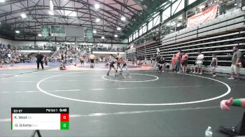 63-67 lbs Semifinal - Gabe Gillette, Gladiator vs Karson West, Bulls WC