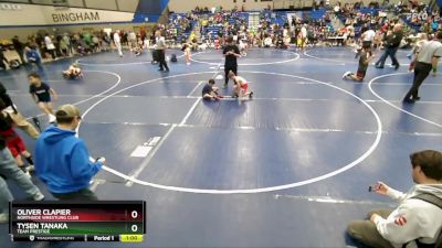 50 lbs Quarterfinal - Tysen Tanaka, Team Prestige vs Oliver Clapier, Northside Wrestling Club