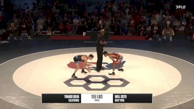 106 lbs 1st Place Match - William Soto, NY vs Thiago Silva, CA