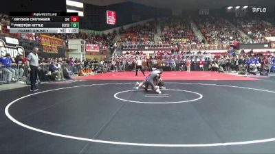 150 lbs Champ. Round 1 - Bryson Crotinger, Santa Fe Trail Hs vs Preston Hittle, Ulysses