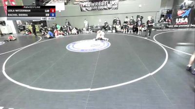 110 lbs Leila Witzerman, LAWA - Los Angles Wrestling Association vs Rachel Sierra, IEWA - Inland Empire Wrestling Association