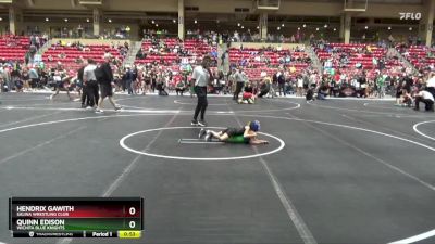 45 lbs Quarterfinal - Quinn Edison, Wichita Blue Knights vs Hendrix Gawith, Salina Wrestling Club