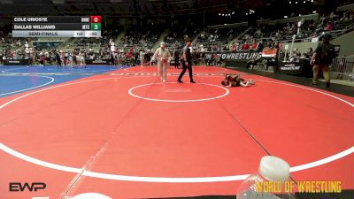 55 lbs Semifinal - Cole Urioste, Team Donahoe vs Dallas Williams, Minion Training Center