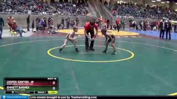 49 lbs Champ. Round 1 - Jasper Sawyer, Jr, North Bend Wrestling Club vs Emmett Barnes, Silverton Mat Club