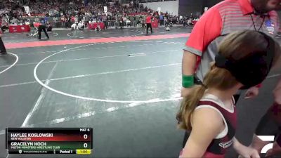 85 lbs Cons. Round 2 - Gracelyn Hoch, Milton Monsters Wrestling Club vs Haylee Koslowski, New Holstein