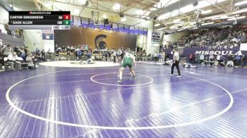 190 lbs Champ. Round 1 - Gage Allen, Great Falls CMR vs Carter Gregerson, University High