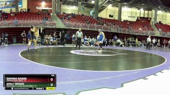 115 lbs Round 2 (8 Team) - Samara Baker, Lincoln East Girls vs Emily Dennis, Papillion-La Vista South Girls