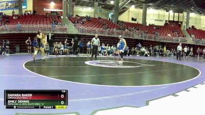 115 lbs Round 2 (8 Team) - Samara Baker, Lincoln East Girls vs Emily Dennis, Papillion-La Vista South Girls