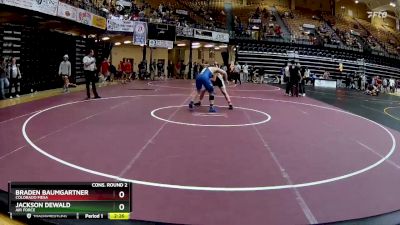 197 lbs Cons. Round 2 - Braden Baumgartner, Colorado Mesa vs Jackson Dewald, Air Force