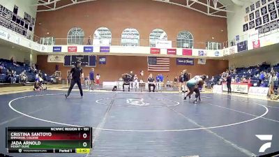 191 lbs Semifinal - Cristina Santoyo, Emmanuel College vs Jada Arnold, Mount Olive
