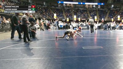 110 lbs Round Of 32 - Parker Phillips, Loyalsock vs Carter Baker, Burgettstown