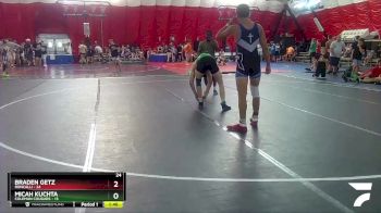 157 lbs Round 1 (4 Team) - Braden Getz, Roncalli vs Micah Kuchta, Coleman Cougars