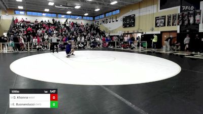 126 lbs Round Of 16 - Dhruv Khanna, Westhill vs Ethan Buonanducci, Enfield