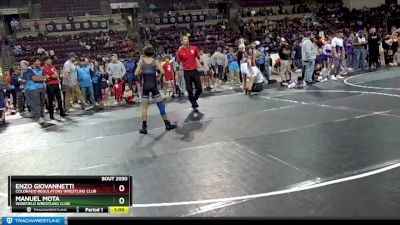 87 lbs Champ. Round 1 - Manuel Mota, Widefield Wrestling Club vs Enzo Giovannetti, Colorado Regulators Wrestling Club