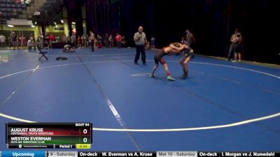 80 lbs Cons. Semi - Weston Everman, Outlaw Wresting Club vs August Kruse, Centennial Youth Wrestling