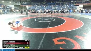 100 lbs Cons. Round 3 - Brody Johnson, South West Washington Wrestling Club vs Marcos Moran, Toppenish USA Wrestling Club