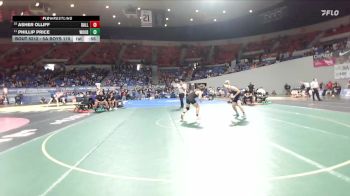 5A Boys 175 lbs Cons. Round 1 - Asher Olliff, Dallas Boys vs Phillip Price, Woodburn Boys