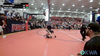 40 lbs Quarterfinal - Kolsen Ashley, Blackwell Wrestling Club vs Atlas Tyler, Derby Wrestling Club