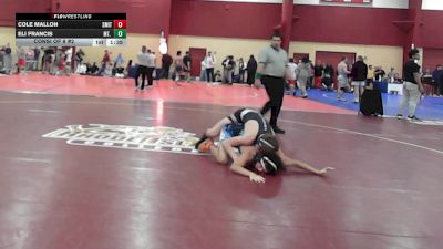 132 lbs Consi Of 8 #2 - Cole Mallon, Smittys Barn vs Eli Francis, Mt. Hope