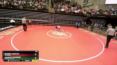 4A 100 lbs Quarterfinal - Avarey Dortch, Stansbury vs Hannah Sanders, Mountain Crest