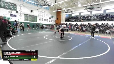 120 lbs Champ. Round 1 - Brendan Barton, Calabasas vs Knox Espinoza, LB Poly