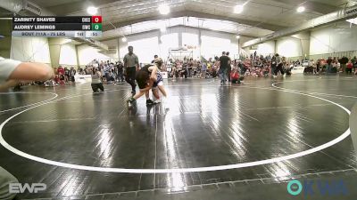 75 lbs Rr Rnd 1 - Zarinity Shaver, Checotah Matcats vs Audrey Lemings, Eufaula Ironheads Wrestling Club