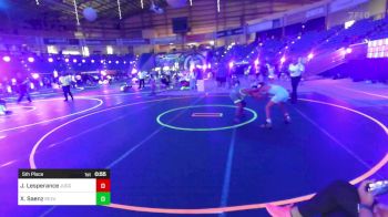 102 lbs 5th Place - Josiah Lesperance, Juggernaut WC vs Xzavier Saenz, ReZults Wrestling