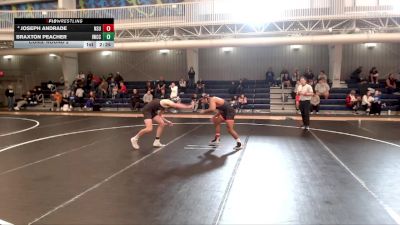 157 lbs Cons. Round 2 - Braxton Peacher, Iowa Western Community College vs Joseph Andrade, Northern State