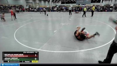 113 lbs Cons. Round 3 - Aidan Lindsay, Ground Zero Wrestling vs Nicholas Marchese, Crystal Lake Wizards Wrestling Club