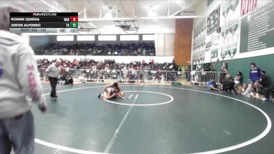 132 lbs Cons. Round 1 - Ronnie Quiroa, Warren vs Justin Alfonso, Trabuco Hills