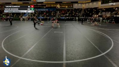 105 lbs Champ. Round 1 - Kaylin Goodwin, Linn-Mar vs Dilynn Albrecht, Milton