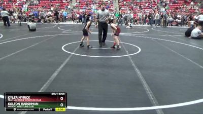 70 lbs Champ. Round 1 - Kolton Harshman, Wildcat Wrestling Club vs Kyler Myrick, Team Lightning Wrestling Club