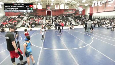 71-78 lbs Round 4 - Easton Cabrera, Roy Wrestling Club vs Makana`okalani Fernandez, West Jordan Wresting Club