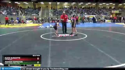 90 lbs Semifinal - Alice Guscette, The Dalles vs Naveen Edmiston, West Albany Mat Club