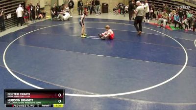 54 lbs Quarterfinal - Hudson Brandt, Fallon Outlaws Wrestling Club vs Foster Crapo, Delta Wrestling Club