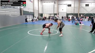 285 lbs Cons. Semi - Jose Vargas, The Best Wrestler vs Kolten Simons, Centura