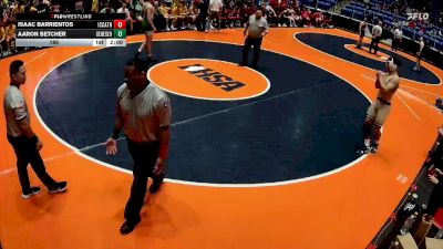 190 lbs Quarterfinals (8 Team) - Isaac Barrientos, Elmhurst (IC Catholic) vs Aaron Betcher, Geneseo