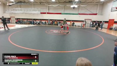 46 lbs Round 3 - Raegan Dickerson, North Big Horn Rams vs Pyper Price, Camel Kids Wrestling