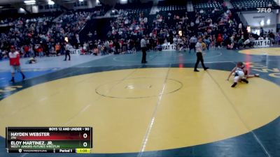 90 lbs Quarterfinal - Eloy Martinez, Jr., Westy Juniors-Futures Wrestlin vs Hayden Webster, 2TG