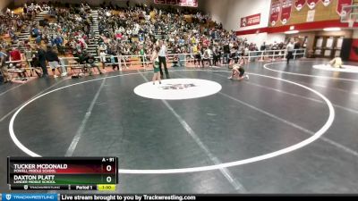 91 lbs Round 1 - Tucker McDonald, Powell Middle School vs Daxton Platt, Lander Middle School