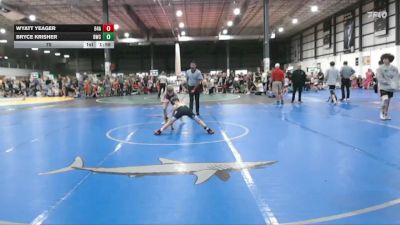 70 lbs Round 1 (6 Team) - Wyatt Yeager, 84 ATHLETES vs Bryce Krisher, BLACKHAWK WRESTLING CLUB
