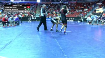 3A-138 lbs Cons. Round 2 - Jonathan Ryan, Council Bluffs Abraham Lincoln vs Camron Bennett, Des Moines East
