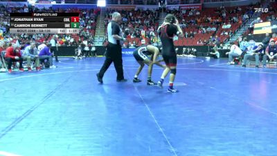 3A-138 lbs Cons. Round 2 - Jonathan Ryan, Council Bluffs Abraham Lincoln vs Camron Bennett, Des Moines East