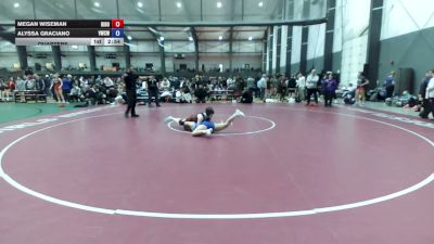 130 lbs Cons. Sub-quarters - Megan Wiseman, Riverside (Boardman) vs Alyssa Graciano, Victory Wrestling - Central WA