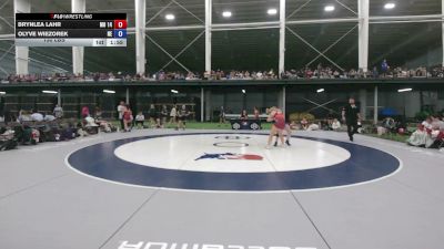 130 lbs Brynlea Lahr, Missouri vs Olyve Wiezorek, Nebraska