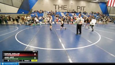 100 lbs Cons. Round 3 - Samuel Avellar, AVIATOR WRESTLING CLUB vs Ames Neff, Timpanogos Wrestling