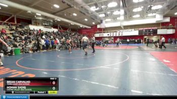 287 lbs Champ. Round 3 - Homan Sadiq, Castro Valley High School vs Brian Carvalho, Terra Linda High School