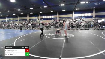 157 lbs Round Of 128 - Finnian Hannegan, Reign WC vs Korey Kemper, Team Thunder WC